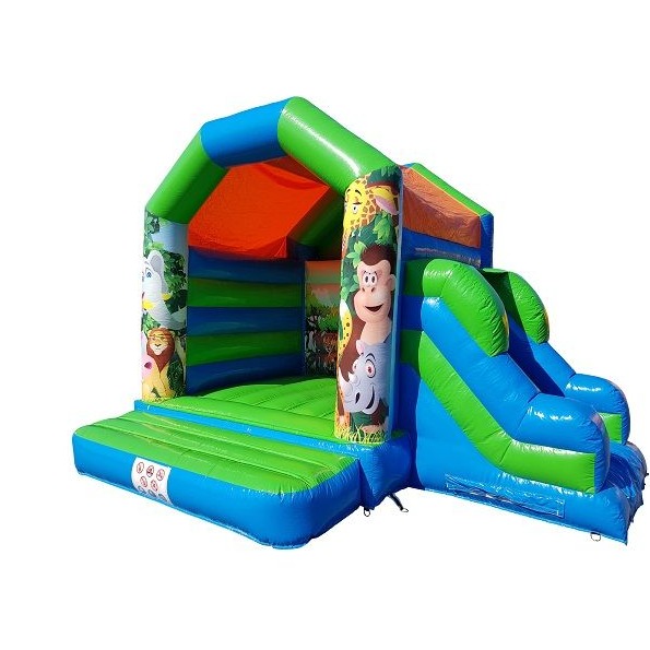 Springkussen Jungle met glijbaan 4,6x4m huren